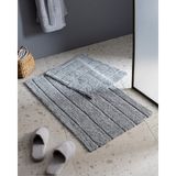 Madame Coco 2'li Pamuklu Banyo Paspası Gri Renk Yumuşak ve Konforlu 60x100 cm ve 50x60 cm