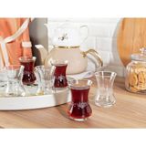 Madame Coco 6'lı Çay Bardağı Seti Lavem-Nostalgic Flowers Cam Desenli Renkli Tasarım