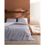 Madame Coco Afrodille King Size %100 Pamuk Ranforce Baskılı Nevresim Takımı - Mavi - 240 x 220 cm