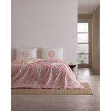 Madame Coco Alard King Size %100 Pamuk Ranforce Baskılı Çarşaflı Nevresim Takımı - Mercan - 240 x 220 cm