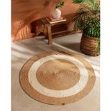 Madame Coco Alsace Yuvarlak Kilim Naturel/Krem