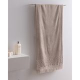 Madame Coco Amande %100 Pamuk Banyo Havlusu - Bej - 70X140 cm - 70 x 140 cm