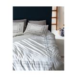 Madame Coco Arber King Size %100 Pamuk Çarşaflı Nevresim Takımı - Gri