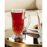 Madame Coco Audrey 4-lü Çay Fincanı Seti - 4 Adet - Şeffaf - 140 ml
