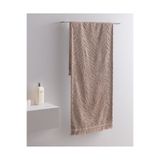 Madame Coco Aurole %100 Pamuk Banyo Havlusu - Bej - 70x140 cm