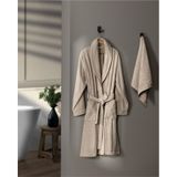 Madame Coco Avril Şalyaka Unisex Bornoz Set Bej