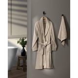 Madame Coco Avril Şalyaka Unisex Bornoz Set - L - XL - Bej
