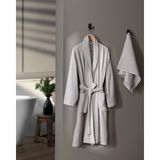 Madame Coco Avril Şalyaka Unisex Bornoz Set - L - XL - Gri