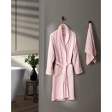 Madame Coco Avril Şalyaka Unisex Bornoz Set - S - M - Pudra