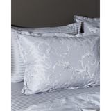 Madame Coco Blaye Çift Kişilik Jakarlı Saten Çarşaflı Nevresim Takımı - Gri - 200 x 220 cm