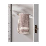 Madame Coco Brest İpliği Boyalı Yüz Havlusu - Pudra - 50x85 cm - Natural Koleksiyon