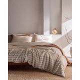 Madame Coco Breville Tek Kişilik Müslin Ipliği Boyalı Lastikli Nevresim Takımı - Ekru/bej - Ekru - Bej - 160 x 220 cm