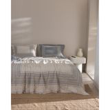 Madame Coco Brice Çift Kişilik %100 Pamuk Yatak Örtüsü - Gri - 225 x 240 cm