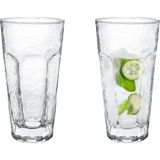 Madame Coco Cam Desenli Meşrubat Bardağı 4'lü Set Şeffaf Şık Tasarım Günlük Kullanım İçin - 475 ml