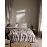 Madame Coco Candide Çift Kişilik %100 Pamuk Madame Coco Crep Baskılı Çarşaflı Nevresim Takımı - Gri/bej - Gri - Bej - 200 x 220 cm
