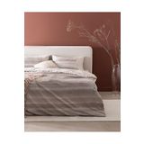 Madame Coco Candide Family Size%100 Pamuk Crep Baskılı Nevresim Takımı, Bej, 160 x 220