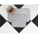 Madame Coco Carol 2'li 50x80 + 45x50 cm Gri Banyo Paspası