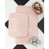 Madame Coco Carol 2'li 60x100 + 50x60 cm Pudra Banyo Paspası