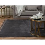 Madame Coco Carol Saçaklı Halı - Antrasit - 80x300 Cm 8684427051559 Gri 80 X 300 Antrasit