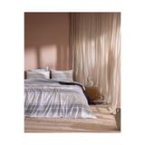 Madame Coco Chapeiry Çift Kişilik %100 Pamuk Ranforce Baskılı Çarşaflı Nevresim Takımı - Beyaz/Lacivert