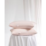 Madame Coco Ciel %100 Pamuk Saten 2'li Yastık Kılıfı - Açık Pudra - 50 x 70 cm
