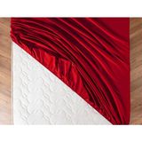 Madame Coco Ciel Çift Kişilik %100 Pamuk Lastikli Saten Çarşaf - Kırmızı - 160 x 200 cm