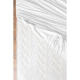 Madame Coco Ciel Çİft Kişilik %100 Pamuk Saten Lastikli Çarşaf - Beyaz - 160 x 200 cm