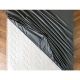 Madame Coco Ciel King Size Plus Lastikli Saten Çarşaf - Koyu Gri - 200x200 cm