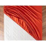 Madame Coco Ciel King Size Plus Lastikli Saten Çarşaf - Turuncu - 200x200 cm