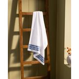 Madame Coco Daine Banyo Havlusu - Beyaz - Mavi - 70 x 140 cm