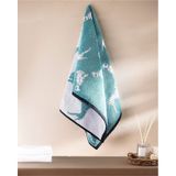 Madame Coco Dalmatien İpliği Boyalı Yüz Havlusu - Su Yeşili - 50x85 cm Yeşil