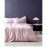 Madame Coco Elicia Çift Kişilik %100 Pamuk Çizgili Saten Nevresim Takımı - Açık Mürdüm - 200 x 220 cm