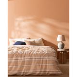 Madame Coco Elodie Family Size %100 Pamuk Lastikli Ranforce Baskılı Nevresim Takımı - Bej - 160 x 220 cm