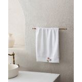 Madame Coco Ethe Nakışlı %100 Pamuk Yüz Havlusu - Beyaz - 50x76 Cm 8684427212387 Beyaz
