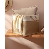 MADAME COCO Eva Kare Sepet, Bej, 33x33x30cm