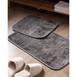 Madame Coco Eze Banyo Paspası Antrasit Renk Kaymaz Tabanlı 2 Adet 50 x 80 cm