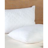 Madame Coco Farrant 2li Kapitoneli Ultra Sonic Yastık - Beyaz - 50 x 70 cm