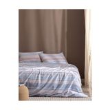 Madame Coco Favor King Size%100 Pamuk Ranforce Baskılı Nevresim Takımı, Mavi, 240 x 220