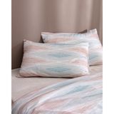 Madame Coco Faye King Size %100 Pamuk Ranforce Baskılı Nevresim Takımı - Bej - 240 x 220 cm