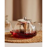 Madame Coco Floren 1000 ml Çelik Süzgeçli Borosilikat Cam Demlik