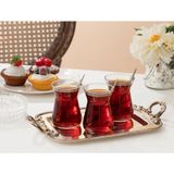 Madame Coco Francessa 6'lı Çay Bardağı Seti Cam Malzeme Şeffaf Renk Kulpsuz Tasarım