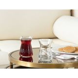 Madame Coco Francessa Daisy Touch 6'lı Çay Bardağı Seti Şeffaf Cam Malzeme ile Zarif Tasarım - 132 ml