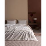 Madame Coco Garon Çift Kişilik %100 Pamuk Ranforce Baskılı Nevresim Takımı - Bej - 200 x 220 cm