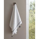 Madame Coco Gland Yüz Havlusu - 50 x 70 cm - Beyaz - Gri