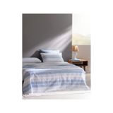 Madame Coco Henri Çift Kişilik Pamuklu Ecocell Baskılı Pike Takımı - Mavi 8684427020951 Mavi