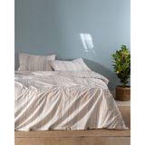 Madame Coco Henri King Size İpliği Boyalı Çarşaflı Nevresim Takımı - 240 x 220 cm - Bej - Antrasit