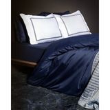 Madame Coco Jacinthe Family Size Nakışlı Nevresim Takımı - Saten - 160 x 220 cm - Lacivert
