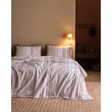 Madame Coco Jacquline Çift Kişilik %100 Pamuk Ranforce Baskılı Nevresim Takımı - Pudra - 200 x 220 cm
