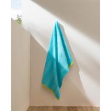 Madame Coco Julien %100 Pamuk Plaj Havlusu - Turkuaz - 70X150 - 70 x 150 cm