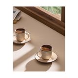 Madame Coco Kleby Natural 6 Kişilik 12 Parça Kahve Fincan Seti - Krem - 90 ml